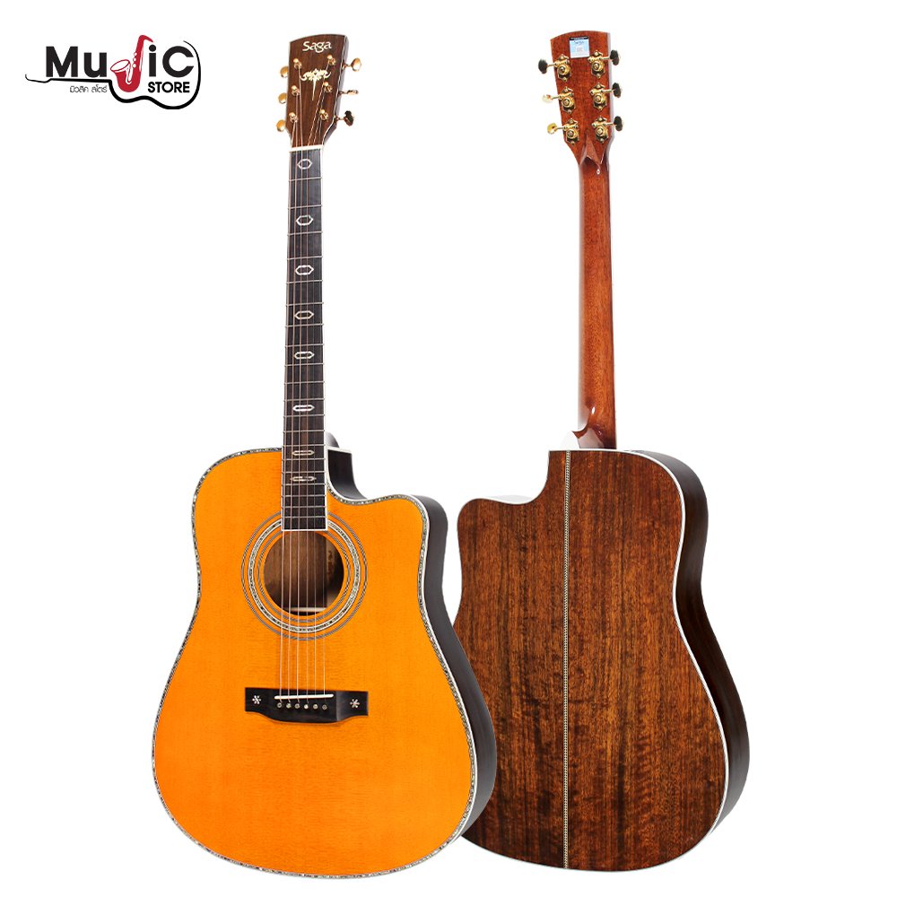 กีตาร์โปร่ง SAGA SL68C ( All Solid ) - musicstoreshop