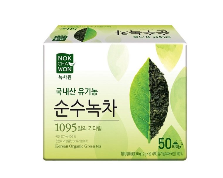NOK CHA WON Korean Organic Green tea 1.2g*50pcs. - testerkorea