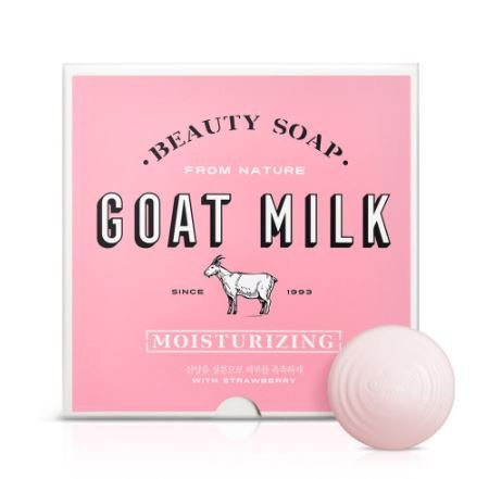 Shower mate Goat Milk Beauty Soap 90g*12ea (Stawberry)