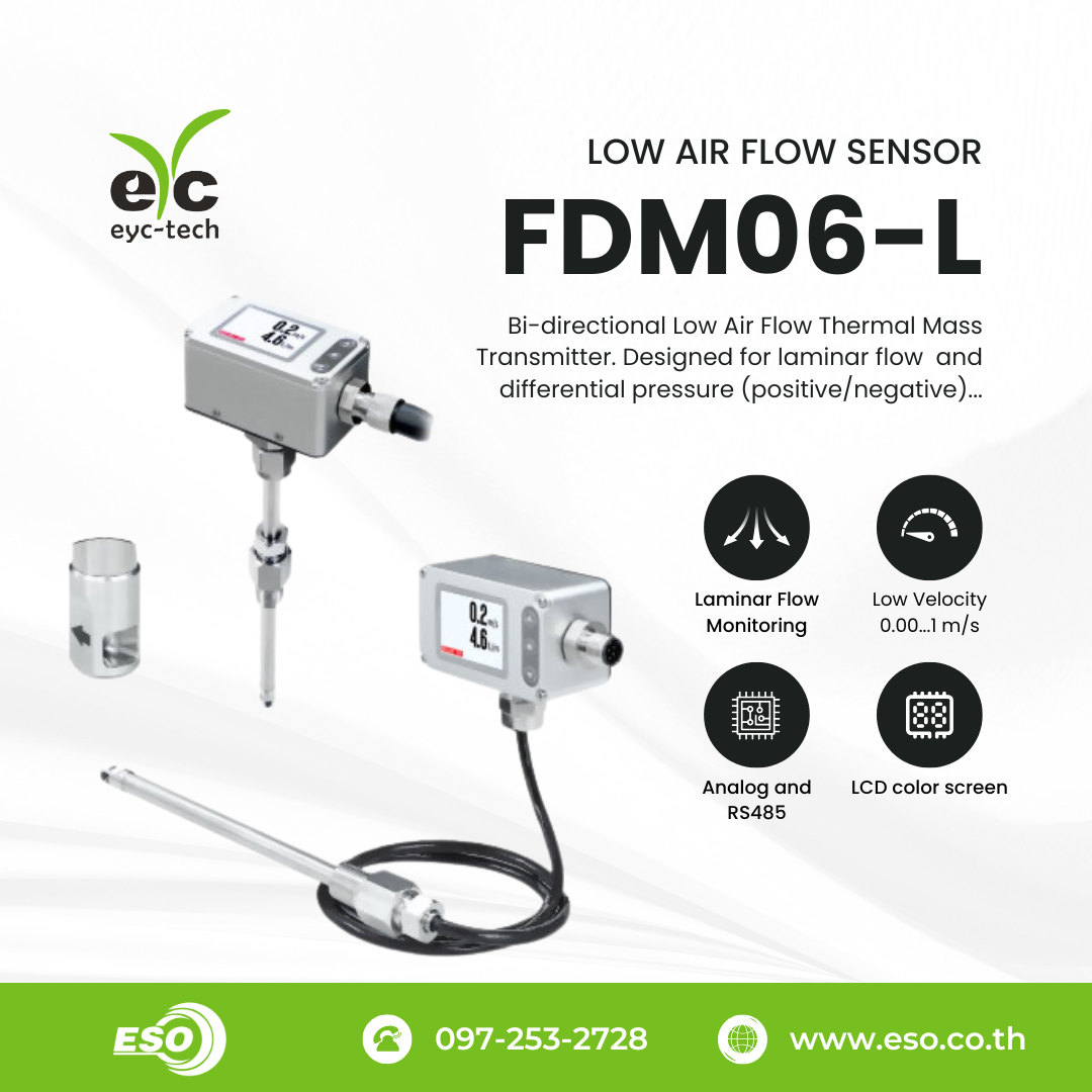 FDM06-L Remote Type Low Air Flow Thermal Mass Transmitter