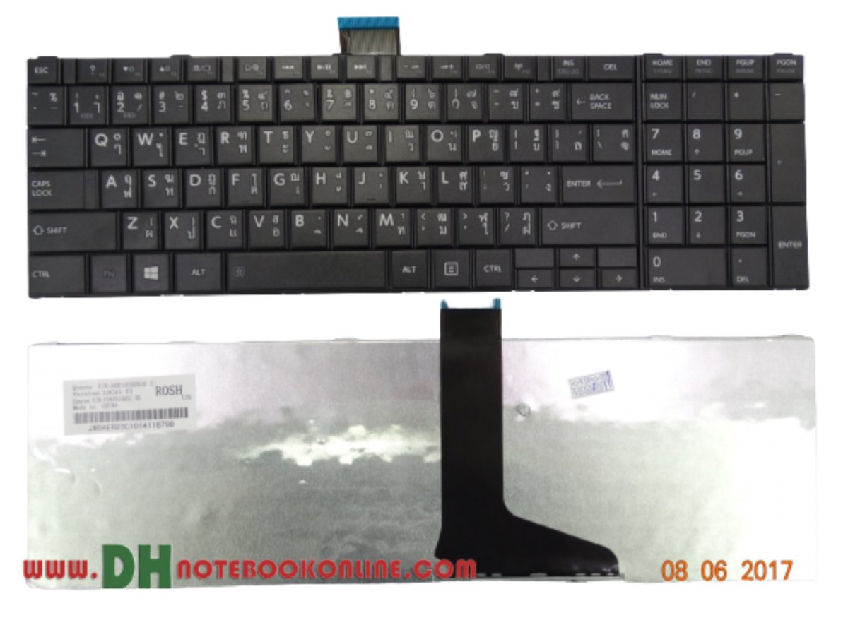 Tastiera Spagnola (teclado) Per Toshiba Satellite C850, C850D, C855, C855D &ndash; Nuova Nera