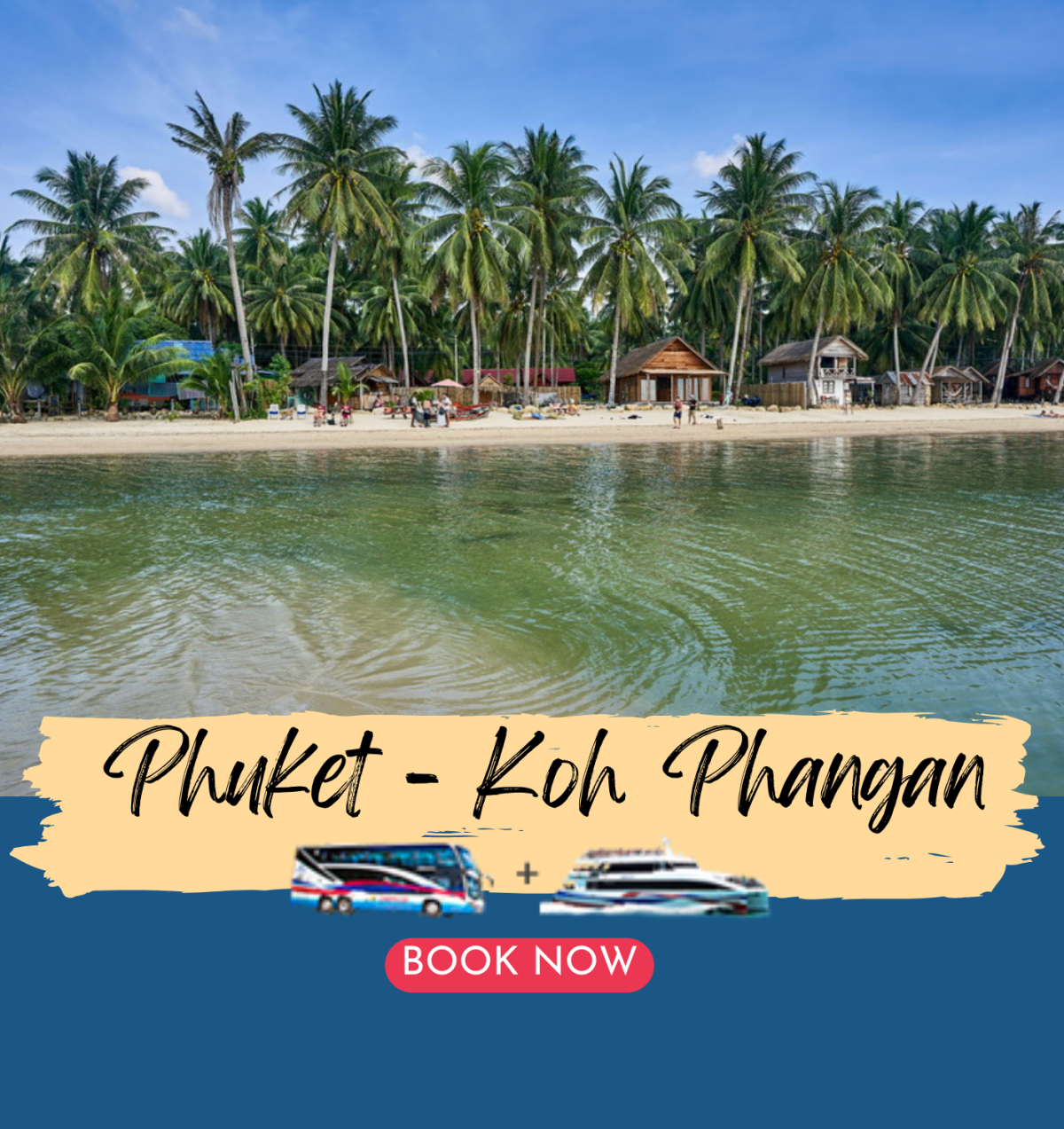 Phuket to Koh Phangan (Bus+Catamaran) yourtripthailand