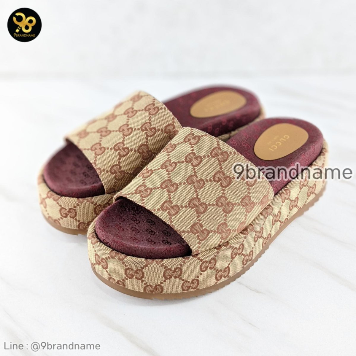 Platform gucci slides top
