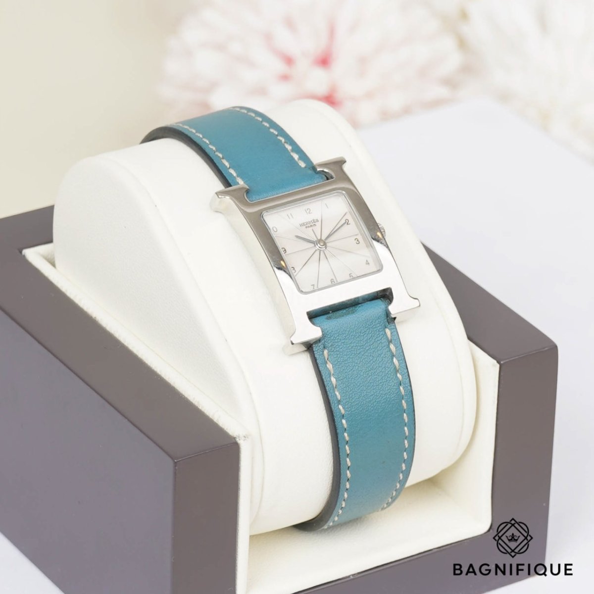 Hermès watch discount blue