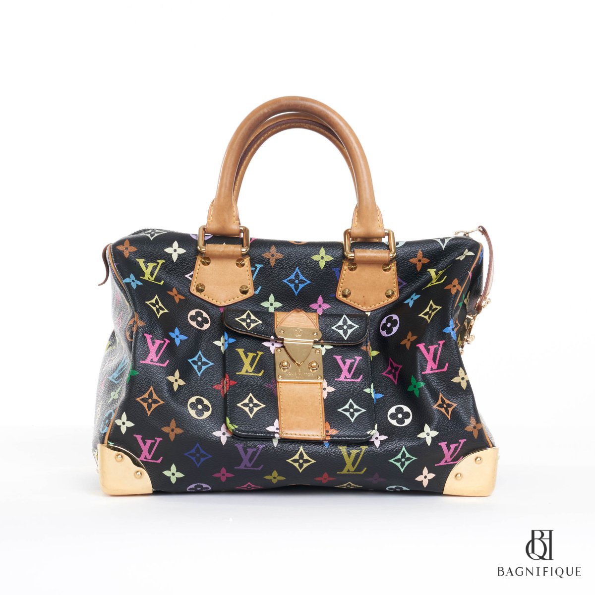 LV SPEEDY 30 MULTICOLOR BLACK CANVAS GHW bagnifiquethailand