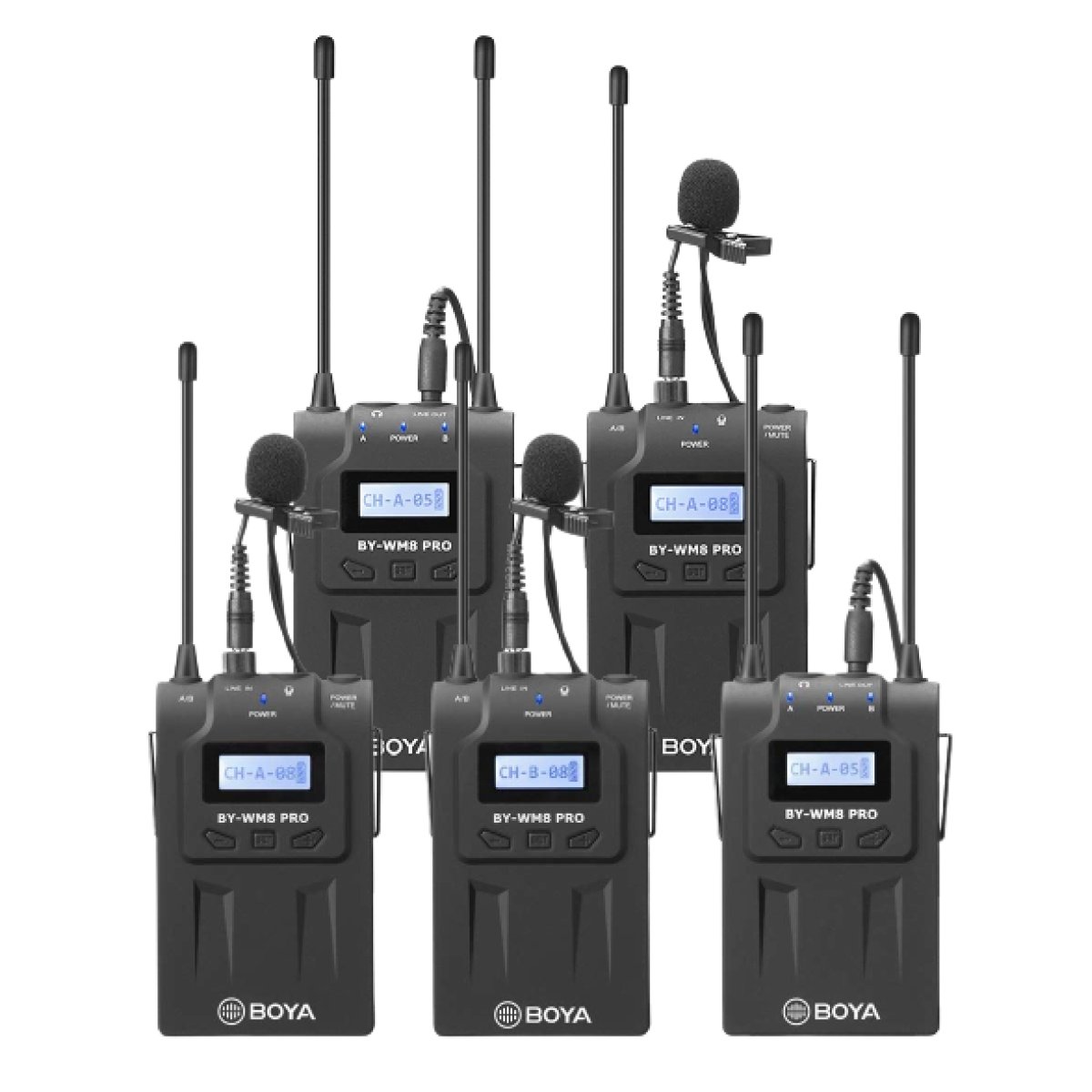 BOYA BY WM8 PRO UHF Dual Channel Wireless Microphone System