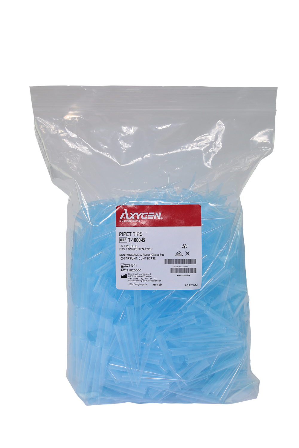 Blue tip PP. 1000ul.(1000/pack) T1000B, Axygen unionsci