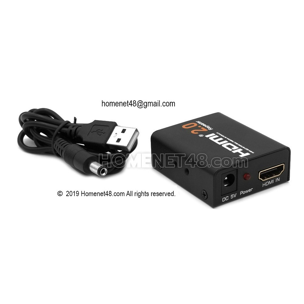 HDMI Repeater 4K ขยายสัญญาณ HDMI ไกล 30-60 เมตร - homenet48