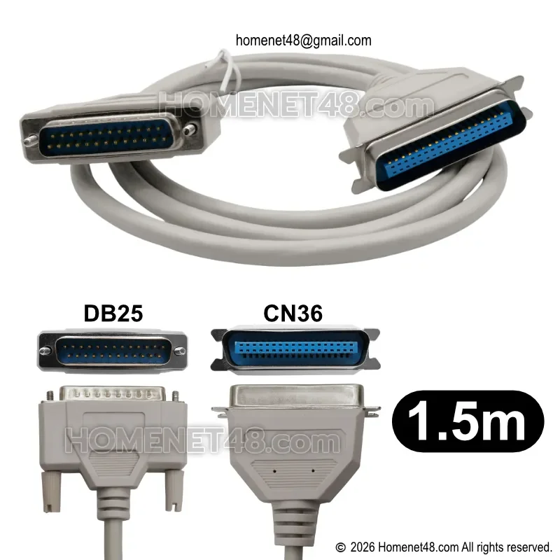 สายปริ้นเตอร์ Parallel DB25-36Pin 1.5-10m