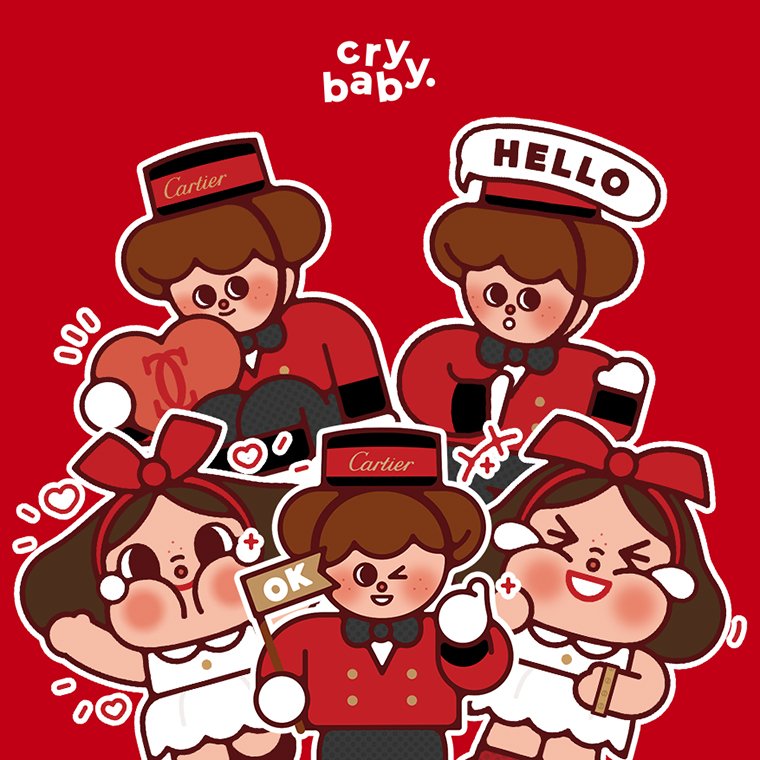 CARTIER × CRYBABY Line Sticker