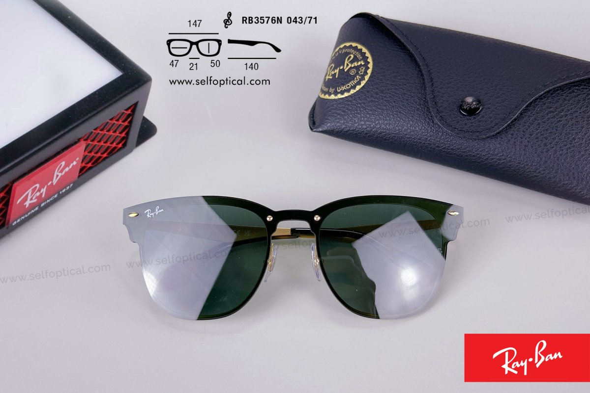 Rayban BLAZE CLUBMASTER RB3576N 043 71 Size 47 selfoptical