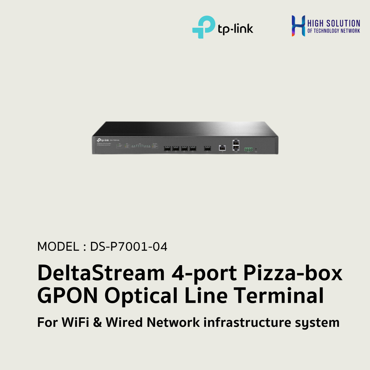 DS-P7001-04 (TP-Link) DeltaStream 4-port Pizza-box GPON Optical