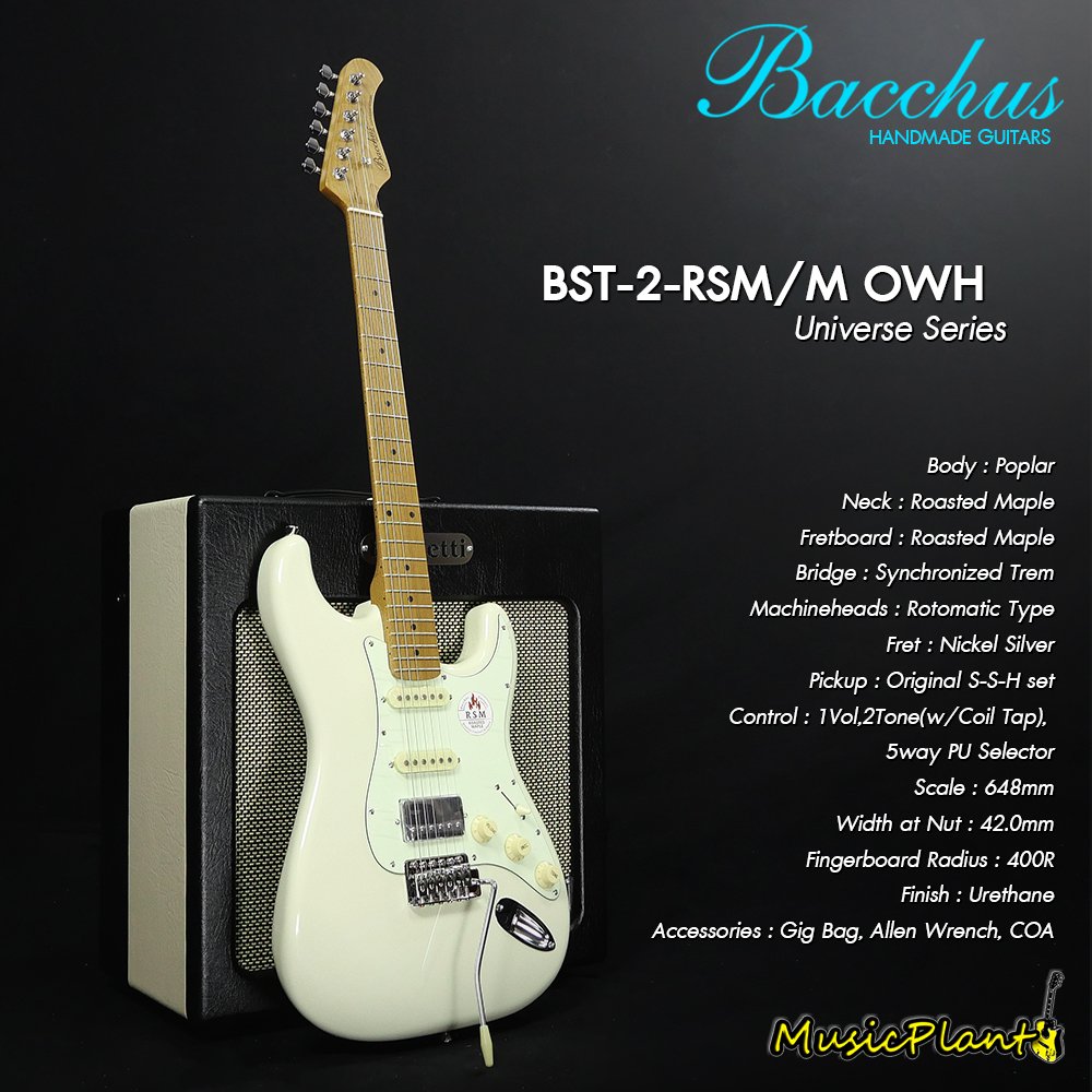 美品 ギター Bacchus Universe series BST-2-RSM/M OWH - 弦楽器、ギター