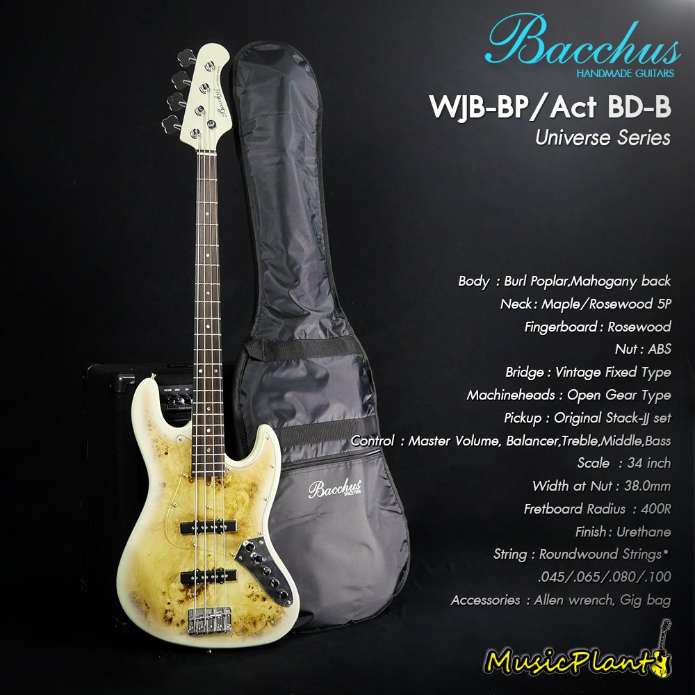 Bacchus เบสไฟฟ้า รุ่น WJB-BP/Act BD-B