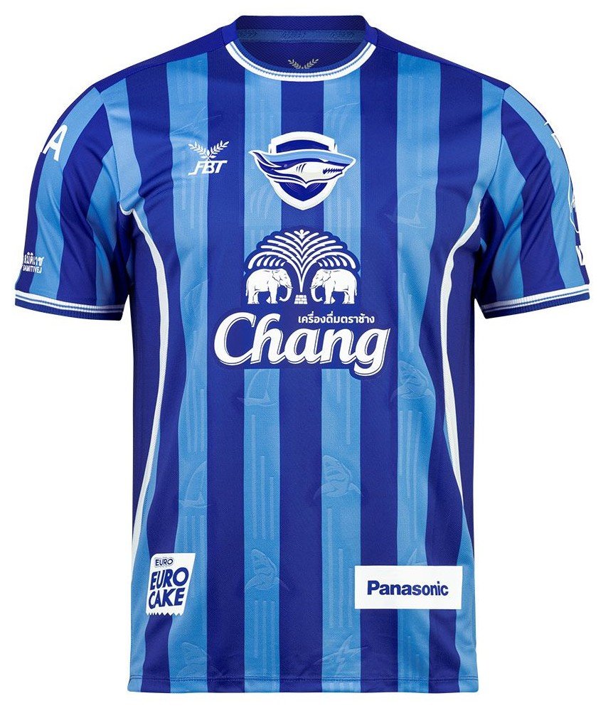Maillot De Football Chonburi FC Domicile 2024-25 – Bleu – FBT – Authentique – Neuf