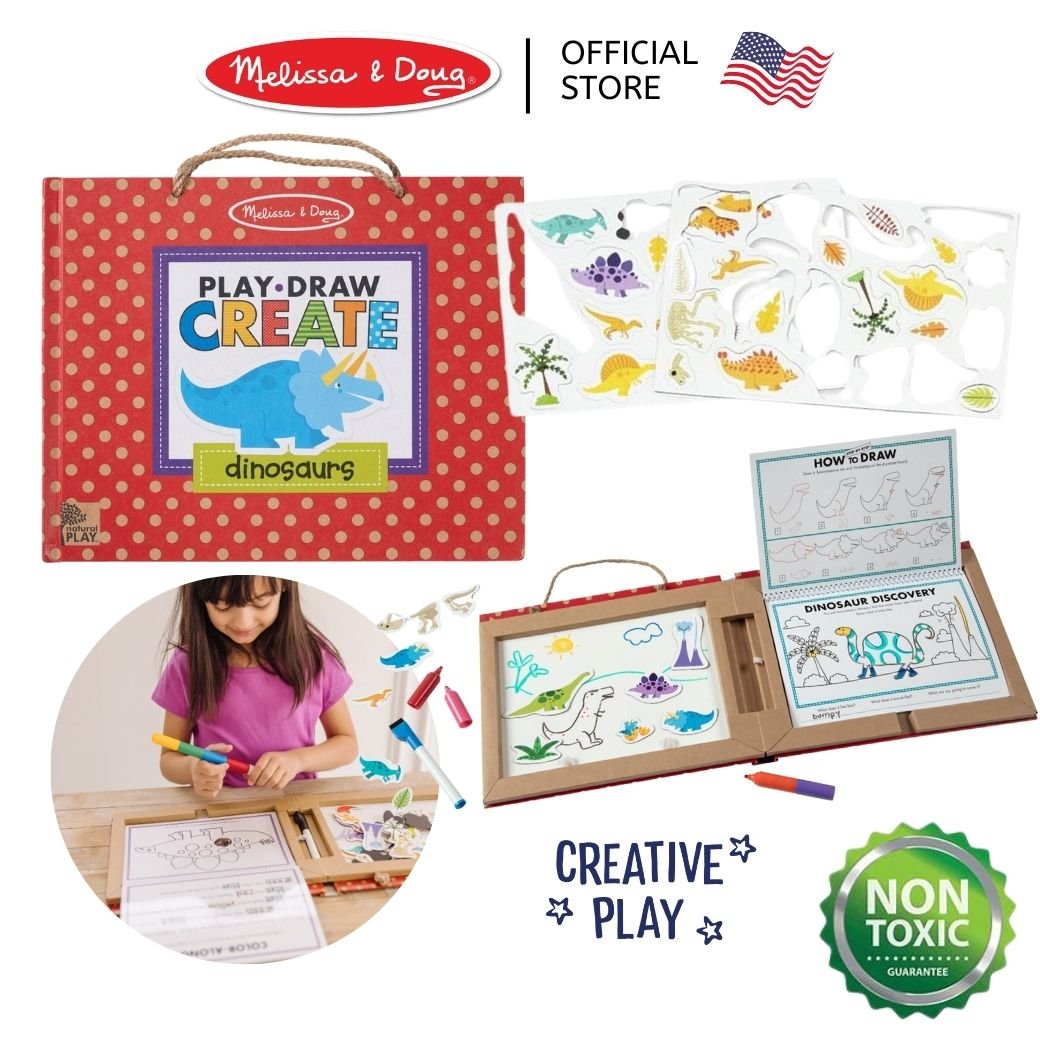 Melissa & Doug Play, Draw, Create Reusable Drawing & Magnet Kit ...