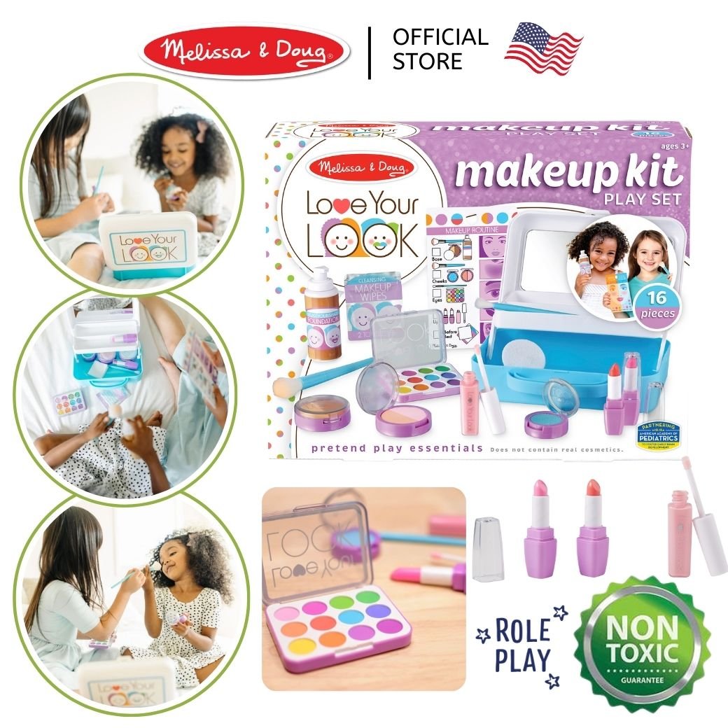 Barbie Doll Melissa Doug Love Your Look Makeup Kit Play Set