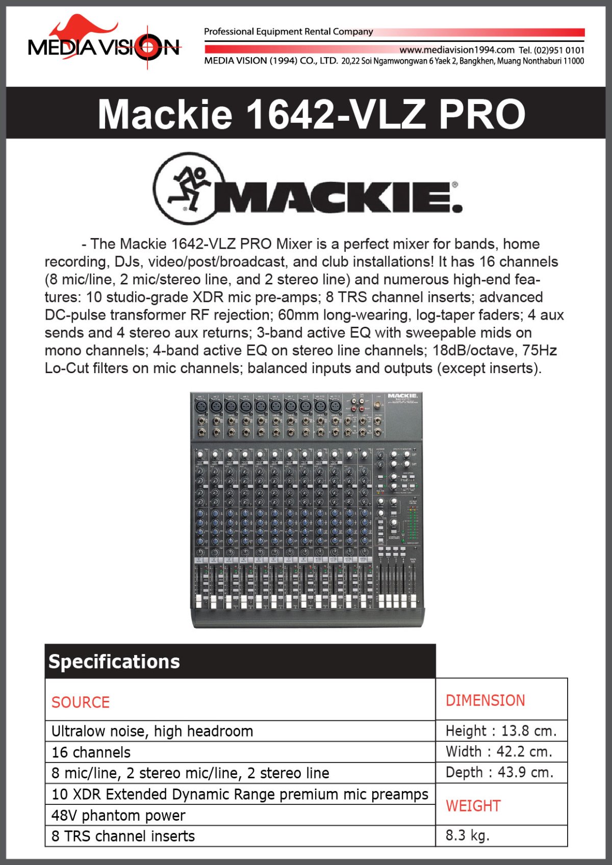 MACKIE 1642VLZ PRO mediavision1994