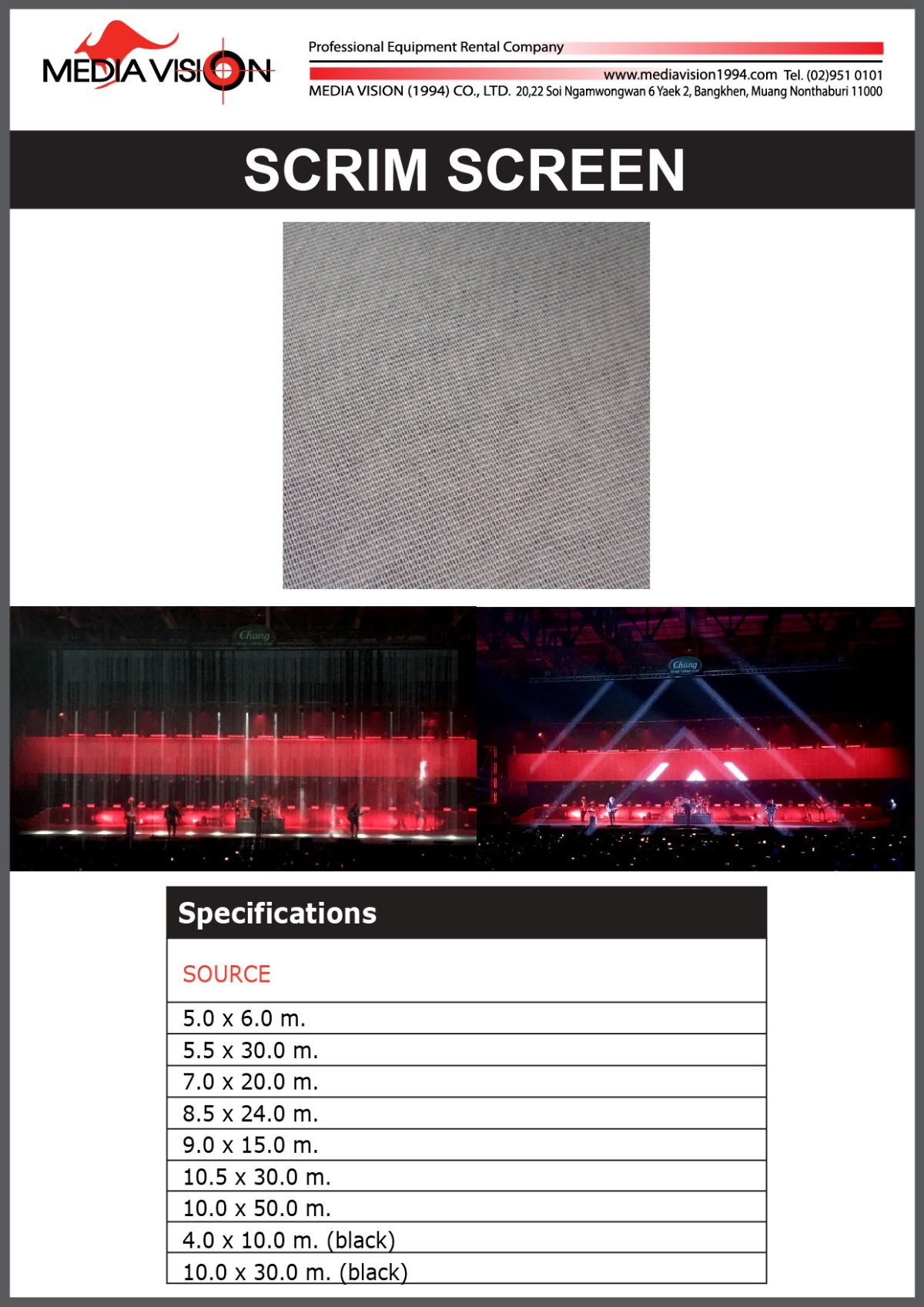 SCRIM SCREEN - mediavision1994