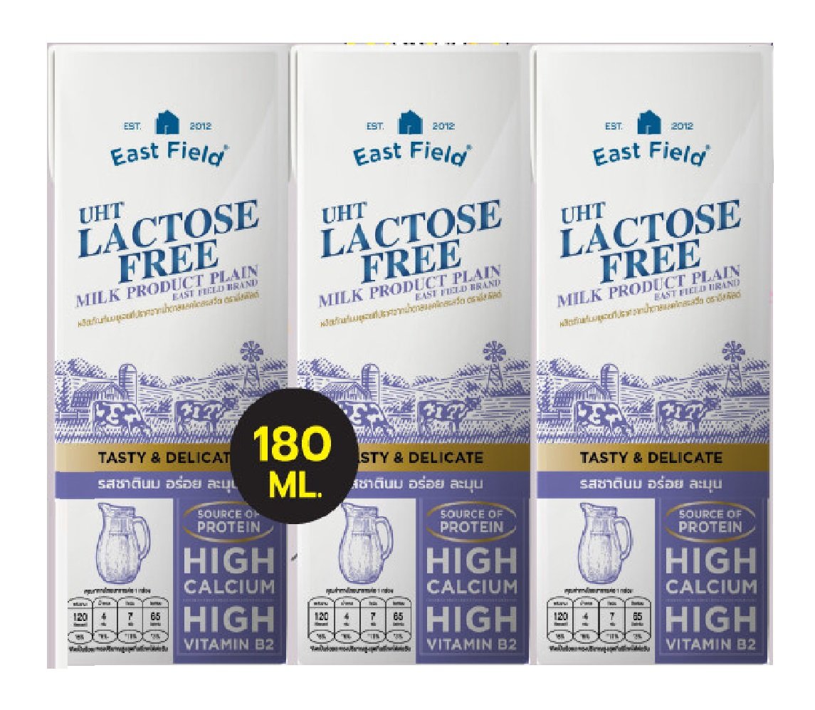 นมUHTแลคโตสฟรี East Field จืด 180 มล. 1*3*180 tanghuaseng