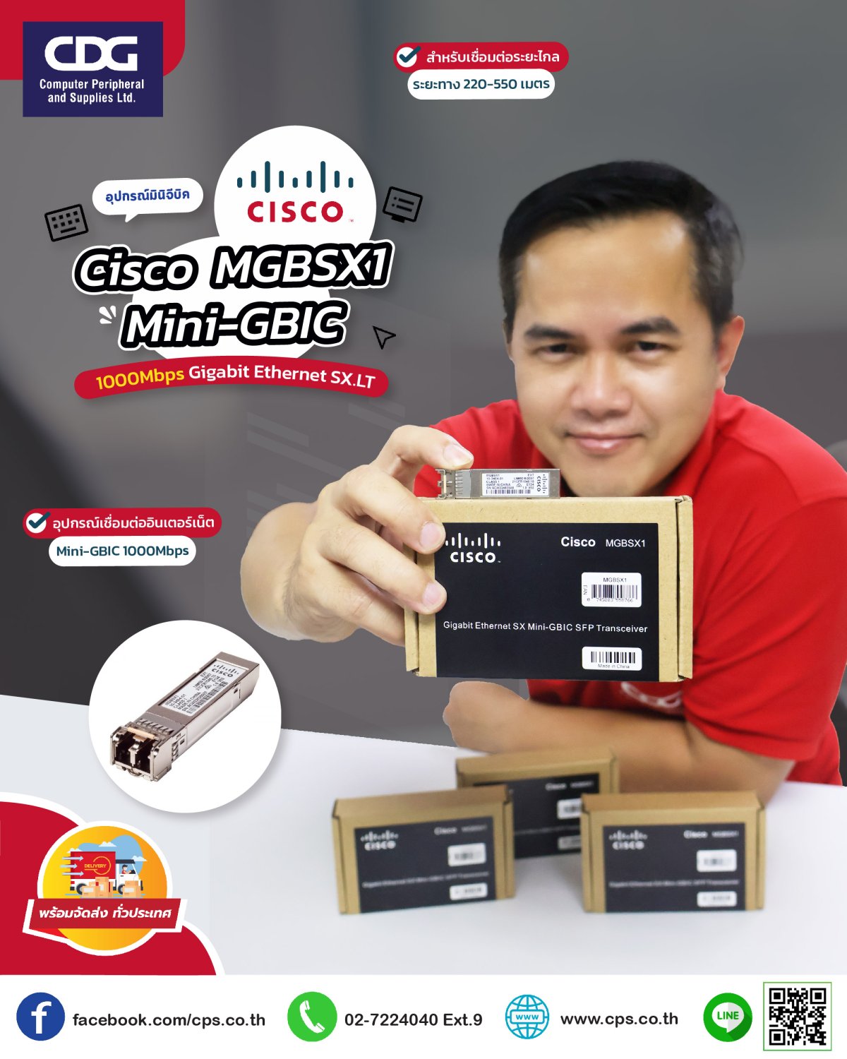 Cisco MGBSX1 Mini GBIC 1000Mbps Gigabit Ethernet SX LT Cps cisco-mgbsx1-mini-gbic-1000mbps-gigabit-ethernet-sx-lt-cps