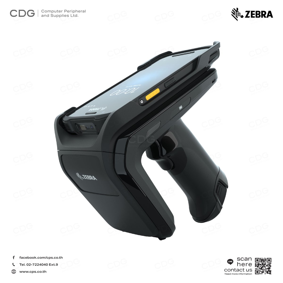 เครื่องอ่าน RFID แบบมือถือ Zebra RFD40 UHF RFID Sleds - cps