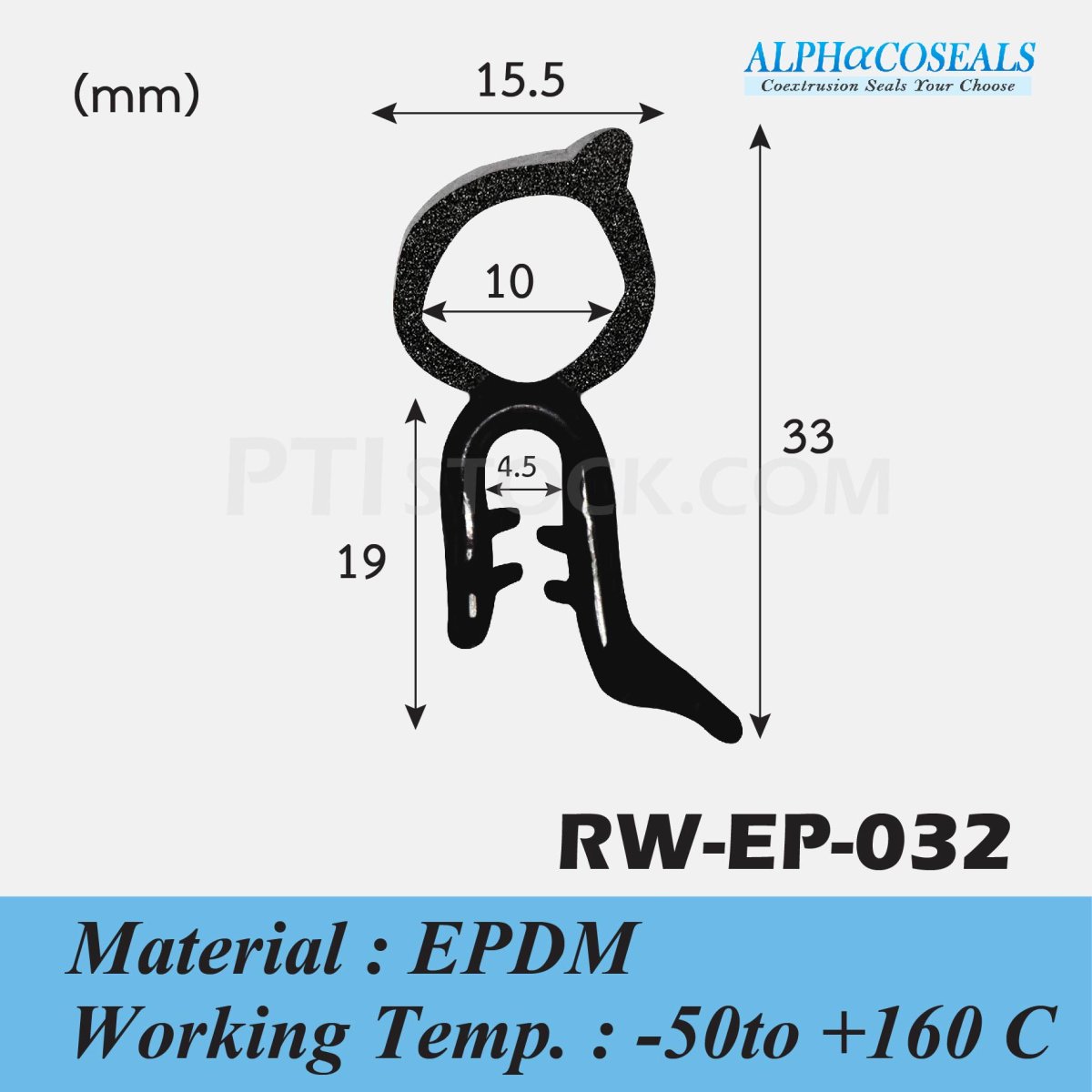 Rubber WeatherstripRW-EP-032 Tel : 022577154 LINE@ @ptirubber