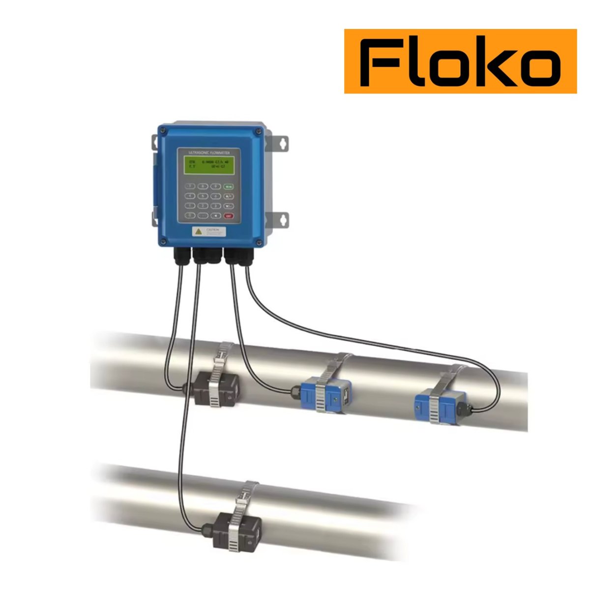 FLOKO FM-200TU (Sensor TM-1 + Sensor CT-1) เครื่องวัดการไหลและวัดค่า ...