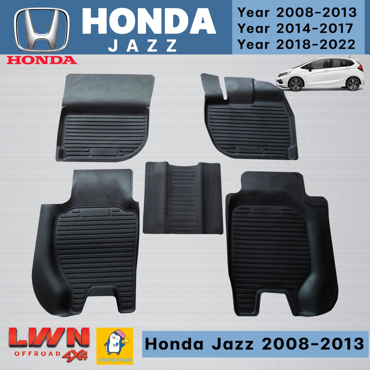 MOTOS Set rubberen vloermatten en koffermatten voor Honda Civic IX 2011-2016 Verbeter uw reiscomfort met anti-slip mat auto 3D- all-weather vloermatten auto, bescherming tegen vuil
