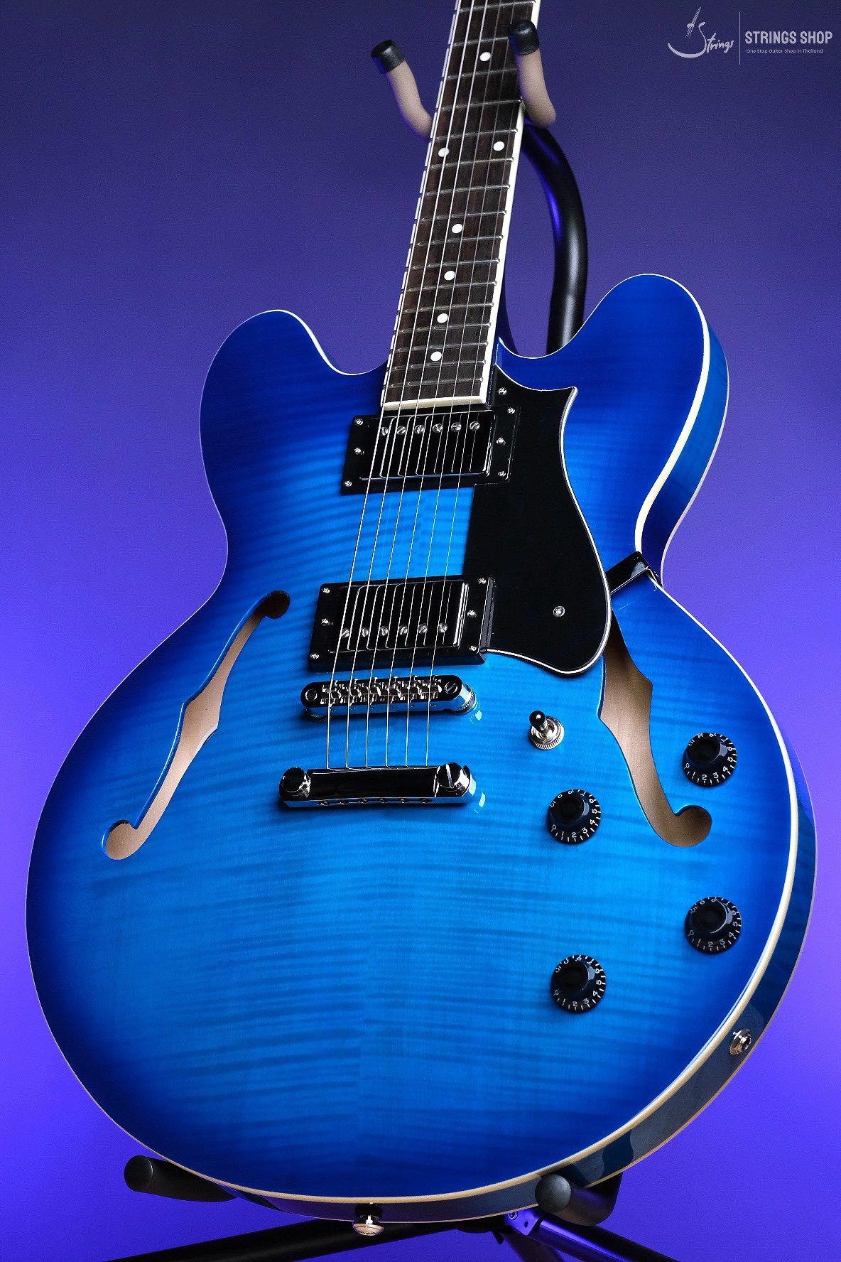 Heritage Ascent+ Collection H-535 Electric Guitar, Royal Blue Burst