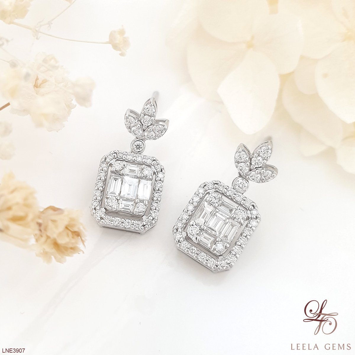 La Soula Jewelry Lux Baguette Diamond Earrings sold