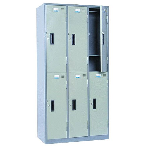 Locker Lk ตู้ล็อคเกอร์ 6 ช่อง มีกุญแจล็อค LEGACY รุ่น LK-006L