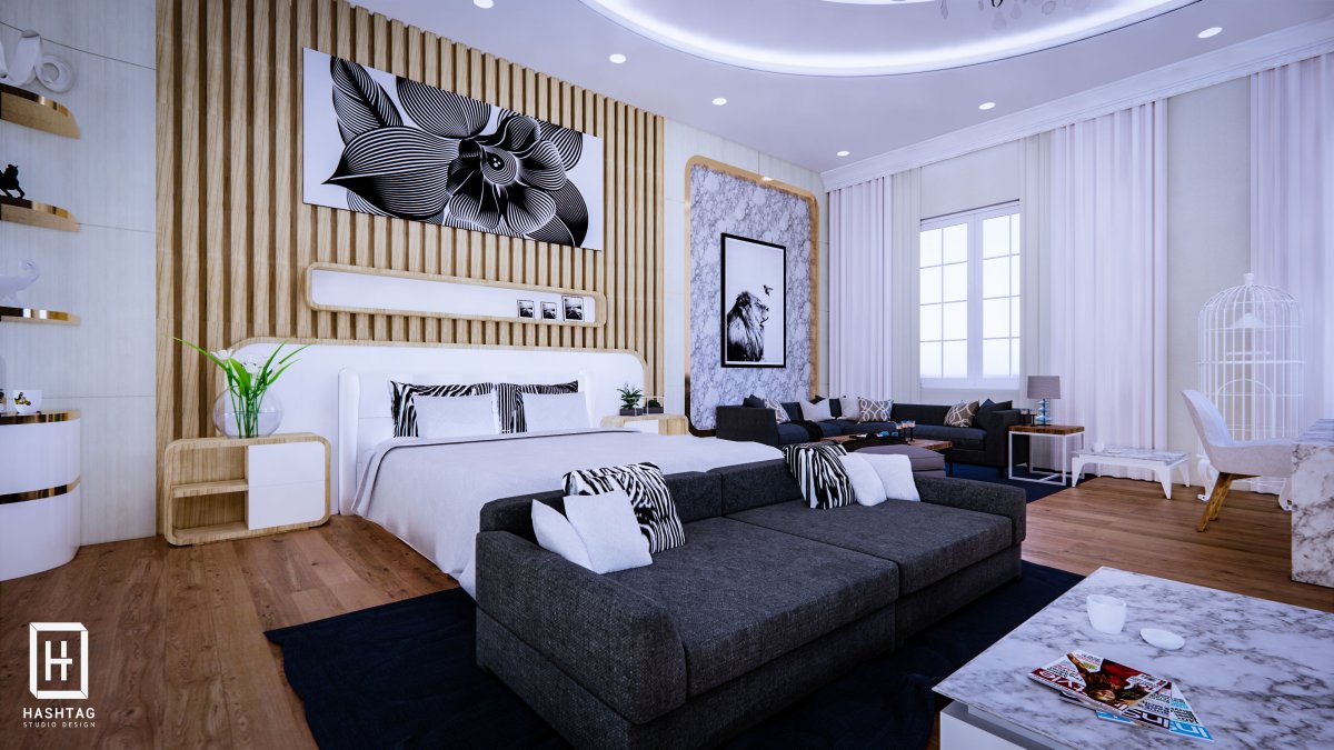 งานออกแบบภายในบ้าน ออกแบบภายในห้องนอน master bedroom l บริการออกแบบ ...