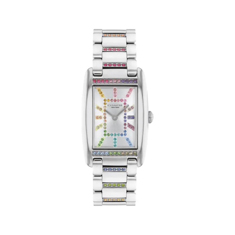COACH Reese Light Luxury Crystal Diamond Rectangular Women's Watch ...