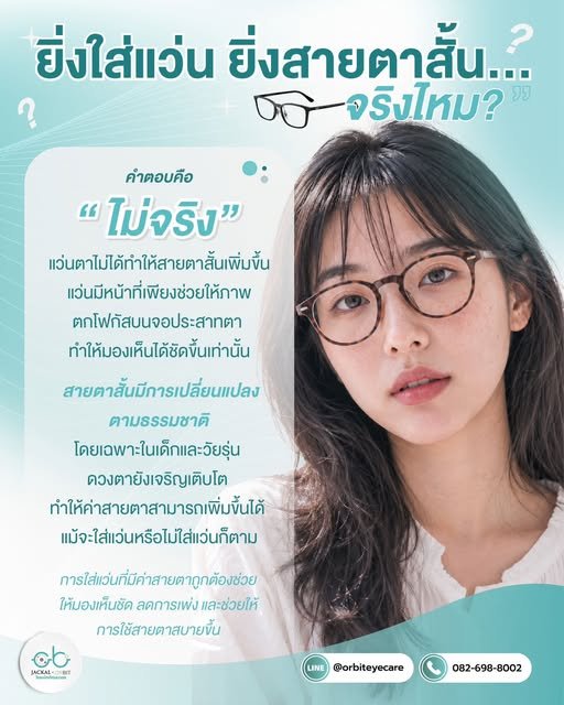 ยิ่งใส่แว่น ยิ่งสายตาสั้น... จริงไหม? ไขข้อข้องใจเรื่องสายตาที่คุณอาจเข้าใจผิดมาตลอด!