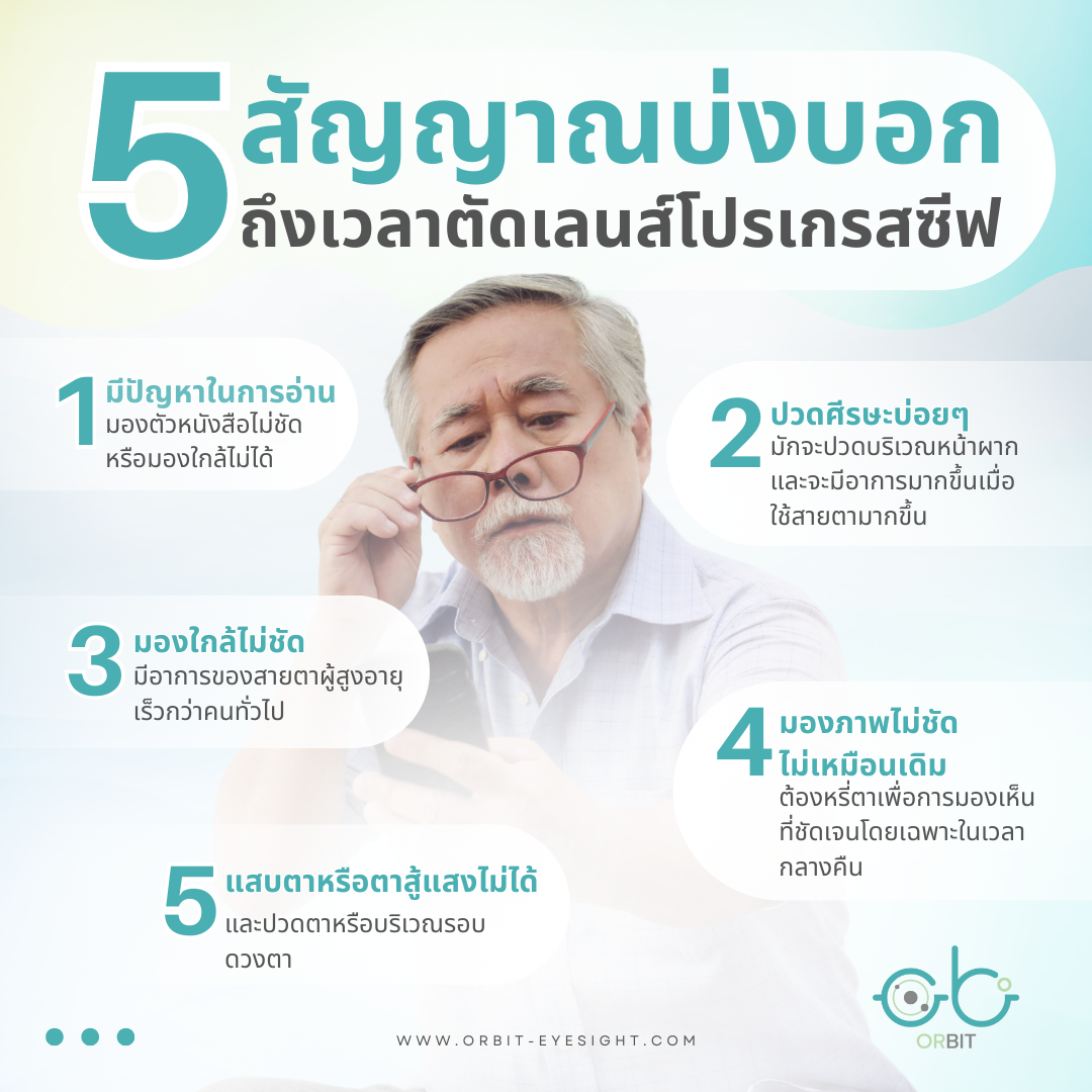  5 สัญญาณบ่งบอกถึงเวลาตัดเลนส์โปรเกรสซีฟ