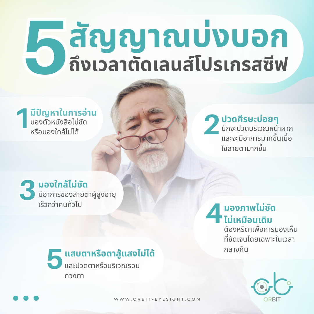 5 สัญญาณบ่งบอกถึงเวลาตัดเลนส์โปรเกรสซีฟ  5 สัญญาณบ่งบอกถึงเวลาตัดเลนส์โปรเกรสซีฟ