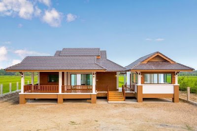 สร้างบ้านทรงไทยสมัยใหม่ ยกพื้นสูง ดีไซน์โดดเด่นสวยงาม สร้างบ้านทรงไทยสมัยใหม่ ยกพื้นสูง ดีไซน์โดดเด่นสวยงาม