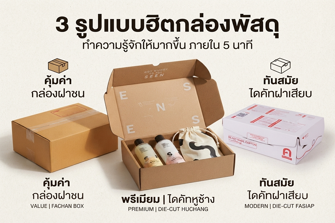 3 รูปแบบฮิตกล่องพัสดุ ทำความรู้จักให้มากขึ้น ภายใน 5 นาที