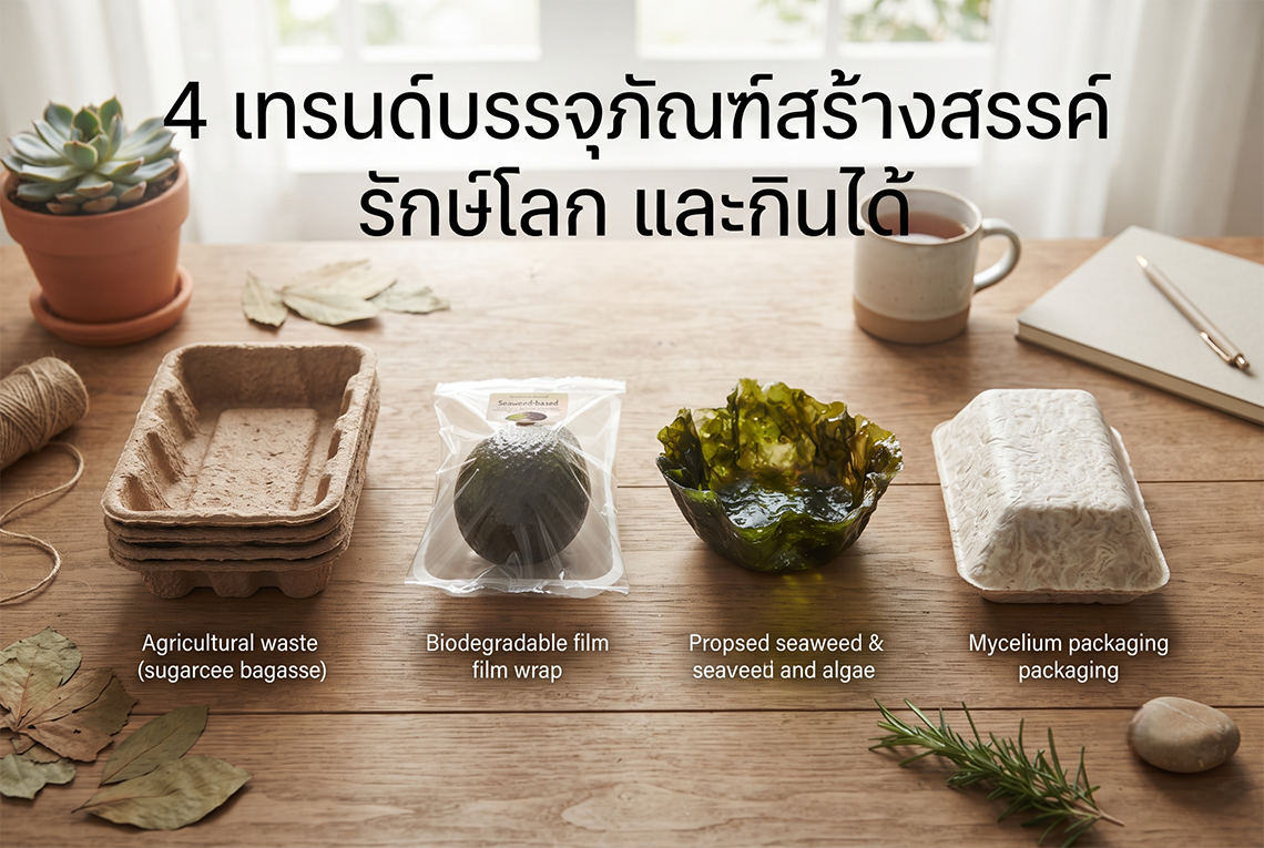4 เทรนด์บรรจุภัณฑ์สร้างสรรค์ รักษ์โลก และกินได้ 