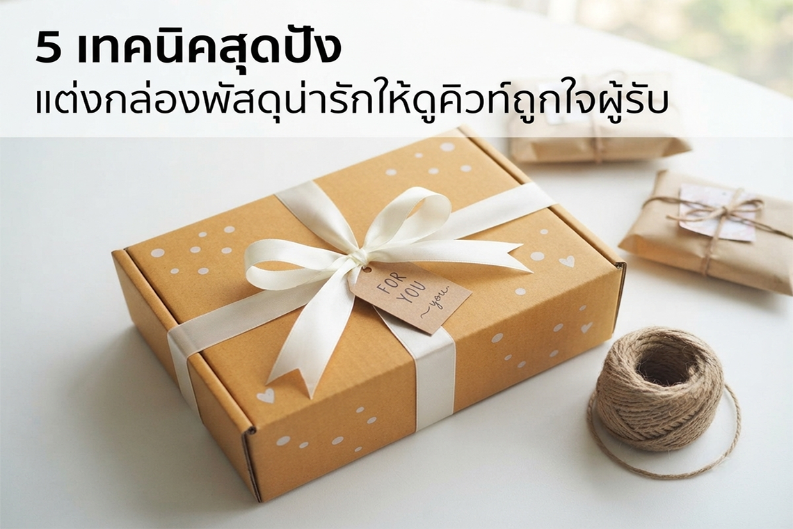  5 เทคนิคสุดปัง แต่งกล่องพัสดุน่ารักให้ดูคิวท์ถูกใจผู้รับ