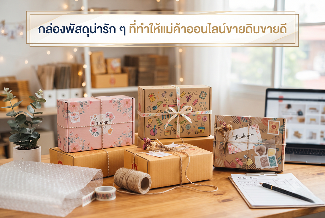 กล่องพัสดุน่ารัก ๆ ที่ทำให้แม่ค้าออนไลน์ขายดิบขายดี