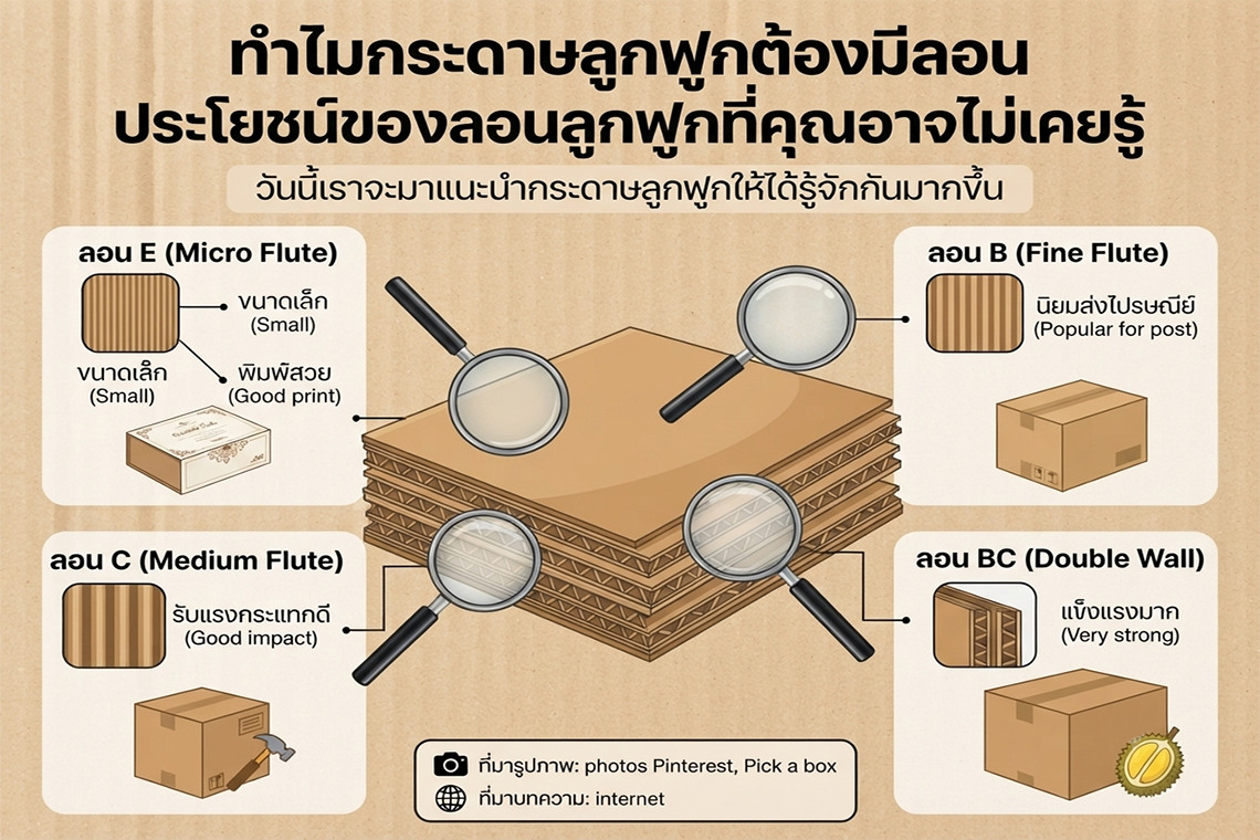ทำไมกระดาษลูกฟูกต้องมีลอน ประโยชน์ของลอนลูกฟูกที่คุณอาจไม่เคยรู้
