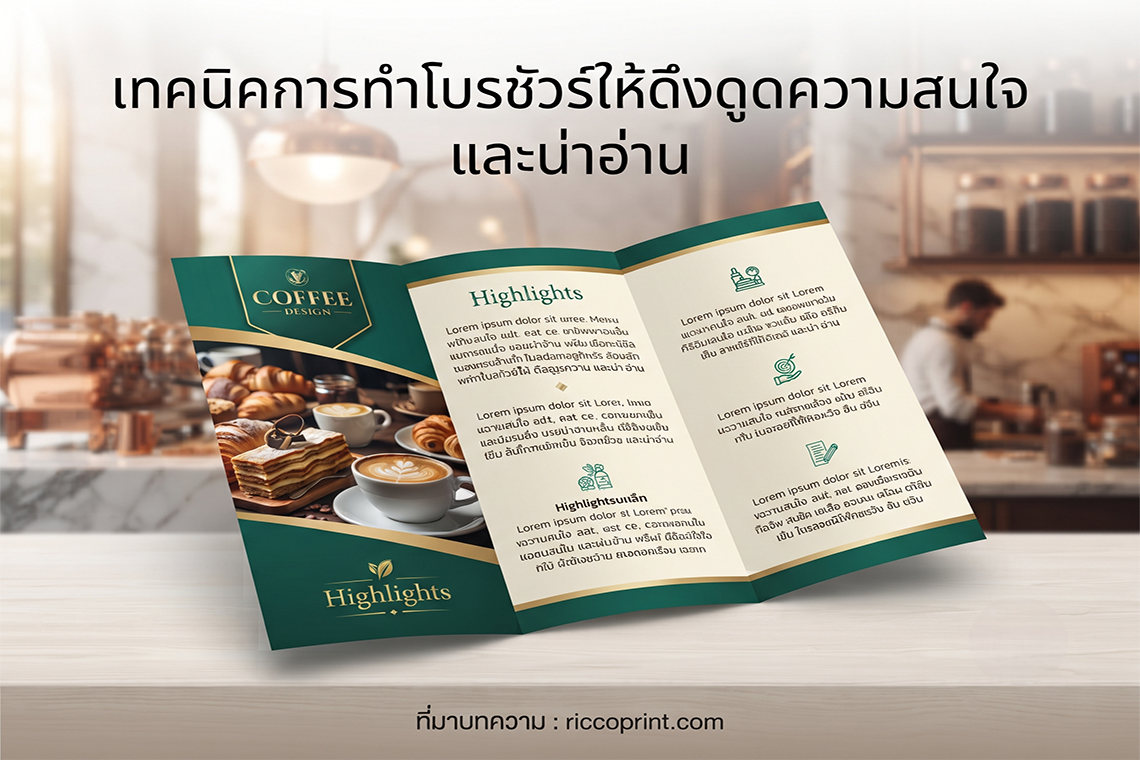 เทคนิคการทำโบรชัวร์ให้ดึงดูดความสนใจ และน่าอ่าน