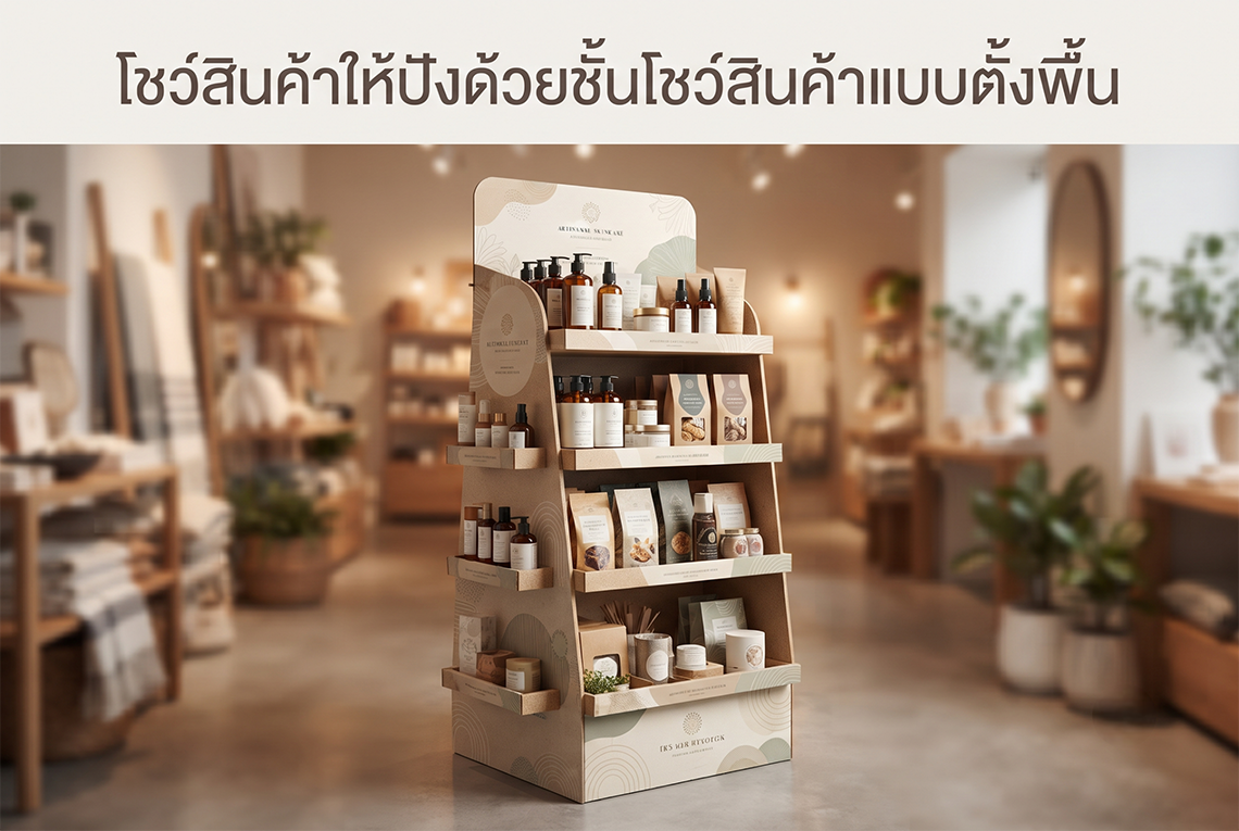  โชว์สินค้าให้ปังด้วยชั้นโชว์สินค้าแบบตั้งพื้น (Shelf Display)