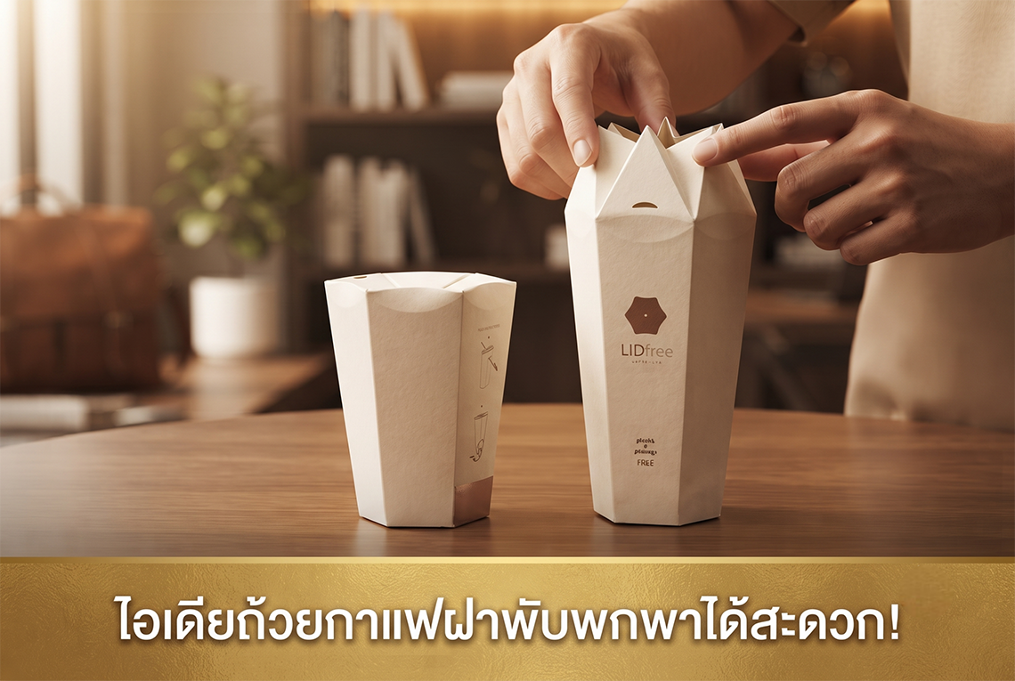 ไอเดียถ้วยกาแฟฝาพับพกพาได้สะดวก!