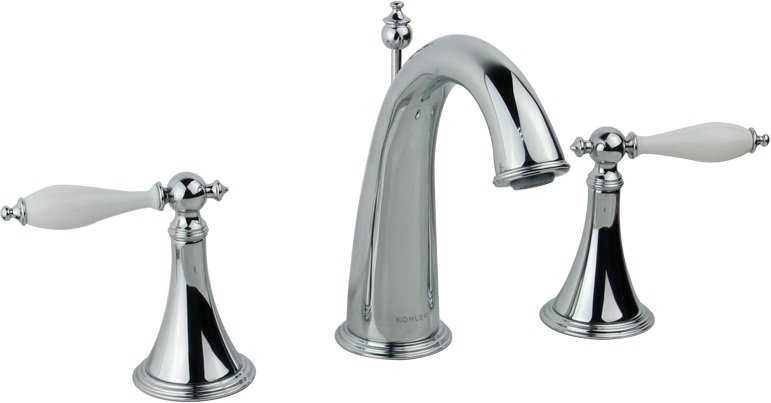 K-8670X-4P-CP ก๊อกผสมอ่างล้างหน้า มือบิดแบบ Traditional Lever - KOHLER