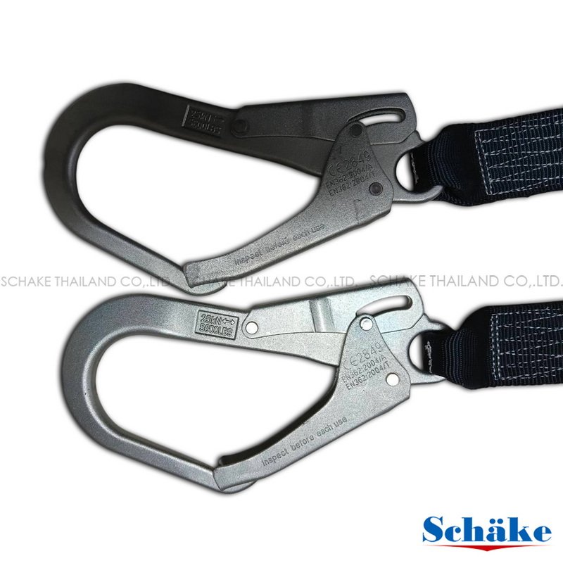 Schake Lanyard #SKL Y02 2hook สีดำ ยืดหดได้