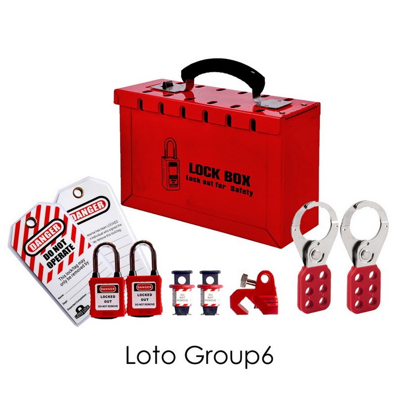 Lockout Tagout Set Group6 Safety Lockbox LOTO LOCK®