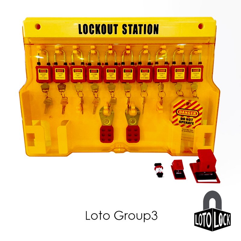 Lockout Tagout Set Group3 สำหรับ5-10ท่าน LOTO LOCK®